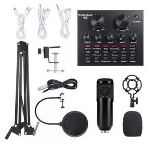 Multifunctional Live Sound Card And Suspension Microphone Kit, BM800