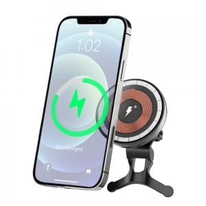 Wiwu CH-309B 15W Wireless Charger Car Phone Holder Fast Charging Stand Mount Black