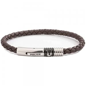 Police PJ26430BLC/02 Modish Leather Bracelet For Men