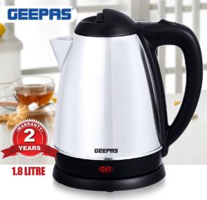 Geepas 1.8 Litre Stainless Steel Kettle GK5454, Automatically Turns Off When Water Boils 