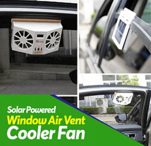 Solar Powered Car Front / Rear Window Air Vent Cool Cooler Fan, 088