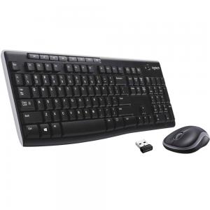 Logitech Wireless Combo MK270 Arabic Keyboard and Mouse, Black