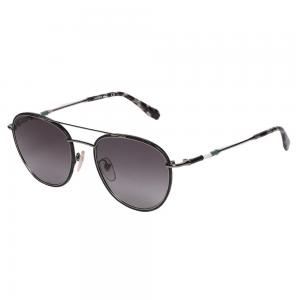 Lacoste L102SND 033 Oval Sunglasses Women Silver