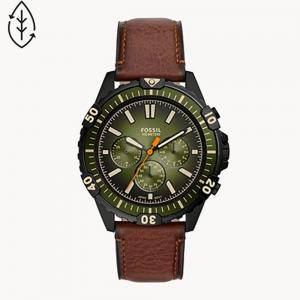 Fossil FS5866 Garrett Chronograph Eco Leather Watch Luggage