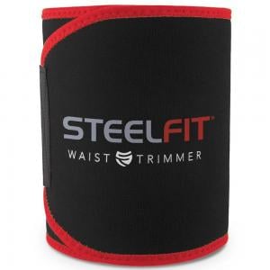 Steel Fit Adjustable Waist Trimmer Black with Red
