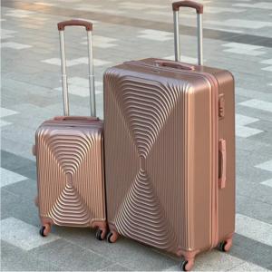 Lightweight Fashion ABS Luggage 3 Pcs Set Rose Gold