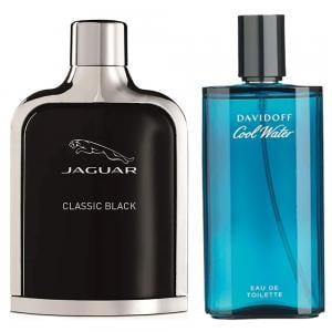 2 in 1 Combo Jaguar Classic Black Edt 100ml For Men and Davidoff Cool Water Edt 125 ml Perfume For men