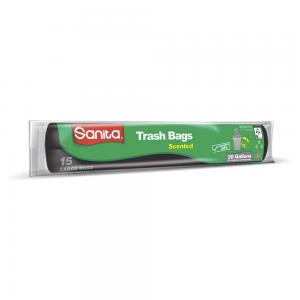 Sanita Trash Bags Biodegradable 20 Gallons 15 Bags Black