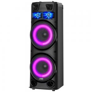 JVC Portable Bluetooth Party Speaker with Wireless Mic and Remote Control XS-N7222PB Black