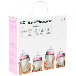 Comotomo Baby Bottle Bundle Pink