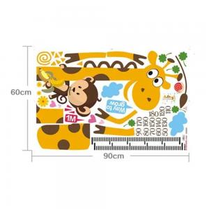 Giraffe Height Measurement Wall Sticker Multicolour 90x60cm U851-171 N15674043A