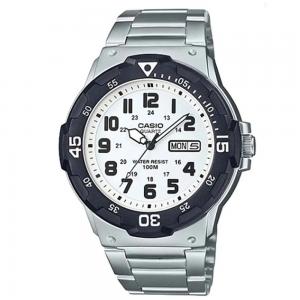 Casio MRW-200HD-7BVDF Mens Watch Analog White Dial Silver Stainless Band