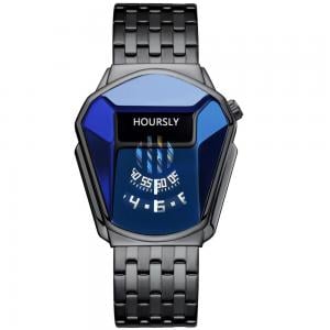 Luxury Fashion Unisex Watch With Waterproof Black With Blue