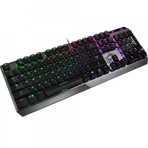 MSI VIGOR GK50 LOW PROFILE US Gear Backlit RGB LED Gaming Keyboard, Black