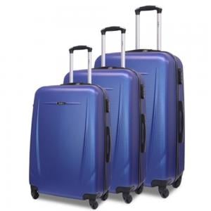 Traveller 3pcs ABS Trolly 20,24 And 28 size Navy Blue, TR-3304