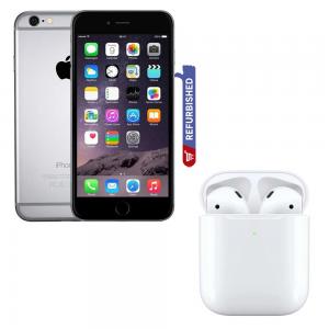 Buy Apple iPhone 6 1GB RAM 64GB Storage 4G LTE, Space Gray- Refurbished And Get First Quality Airpods Wireless Headset For Free