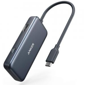 Anker AN.A8323011.BK Powerhub Premium 4-in-1 USB C Hub, Black