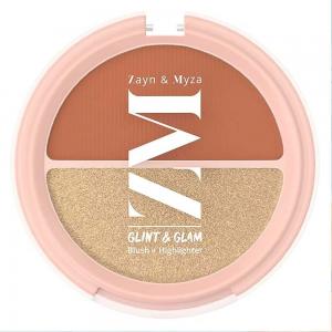Zayn And Myza Glint and Glam Blush And Highlighter Duo 8g, Glow Glam