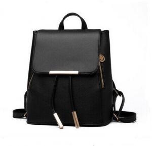 Korean version fashion double shoulder bag Backpack Black WB15