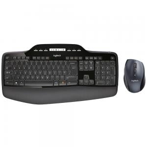 Logitech MK710 Wireless Mouse & Keyboard Set 2.4GHz US International, Black