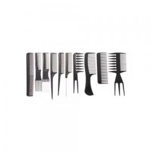 Pack Of 10 Hair Cutting And Styling Comb Black