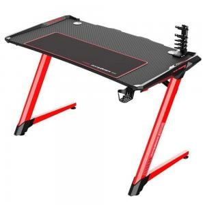 DxRacer TG-GD001-NR-1 E-sports Gaming Table, Black and Red