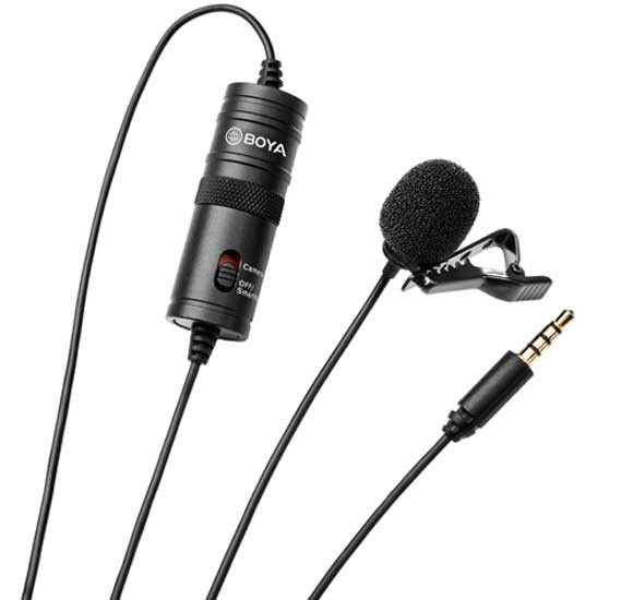Boya BYM1 Omni Directional Lavalier Condenser Microphone with 20ft Audio Cable
