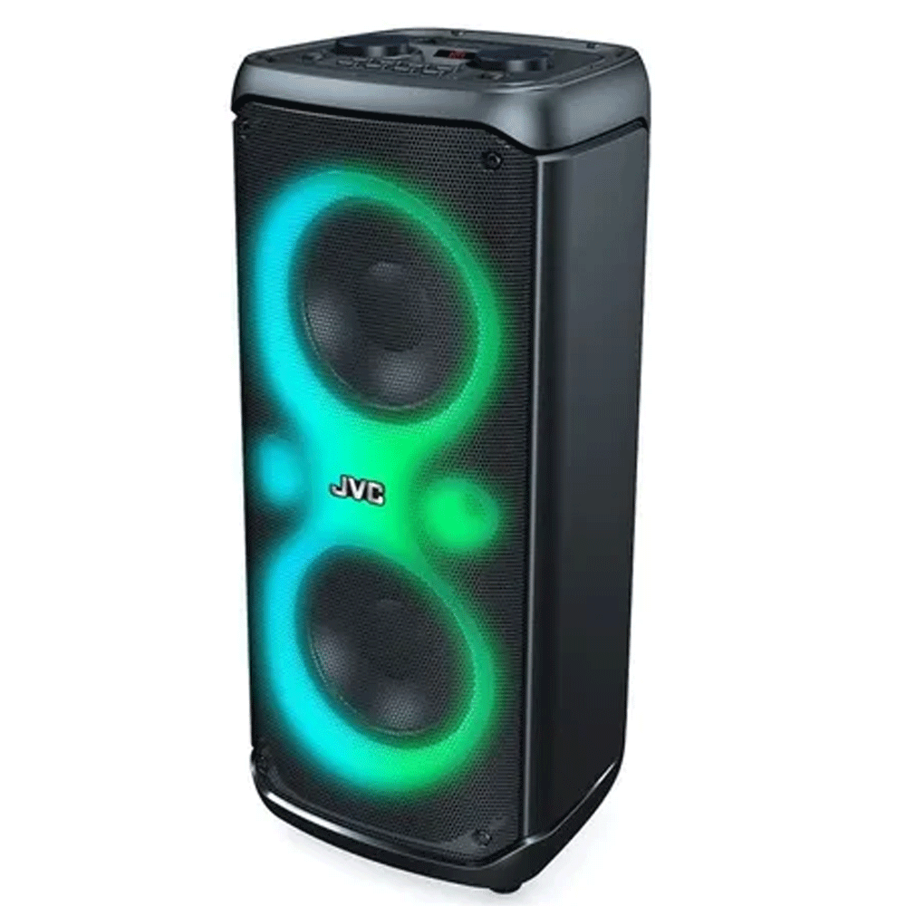 JVC Portable Bluetooth Party Speaker with Wireless Mic and Remote Control XS-N4112PB Black