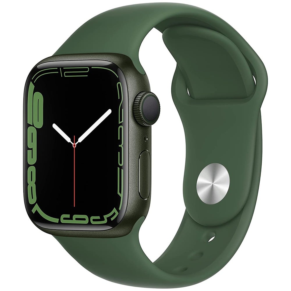 Apple Watch Series 7 GPS 45mm Green Aluminium Case, Clover Sport Band