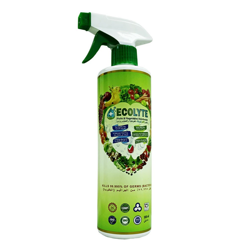 Ecolyte Plus Fruits and Vegetables Disinfectant 100% Natural 500 ml, ECO-F&V-500ML