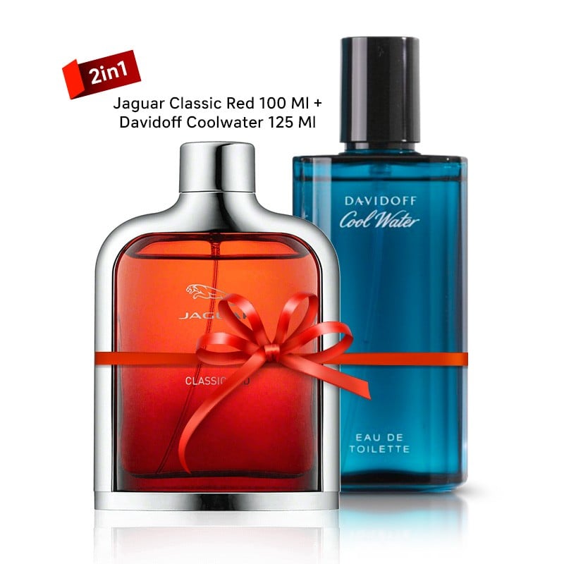 2 In 1 Mega Offer, Jaguar Classic Red 100 ml with Davidoff Coolwater 125 ml