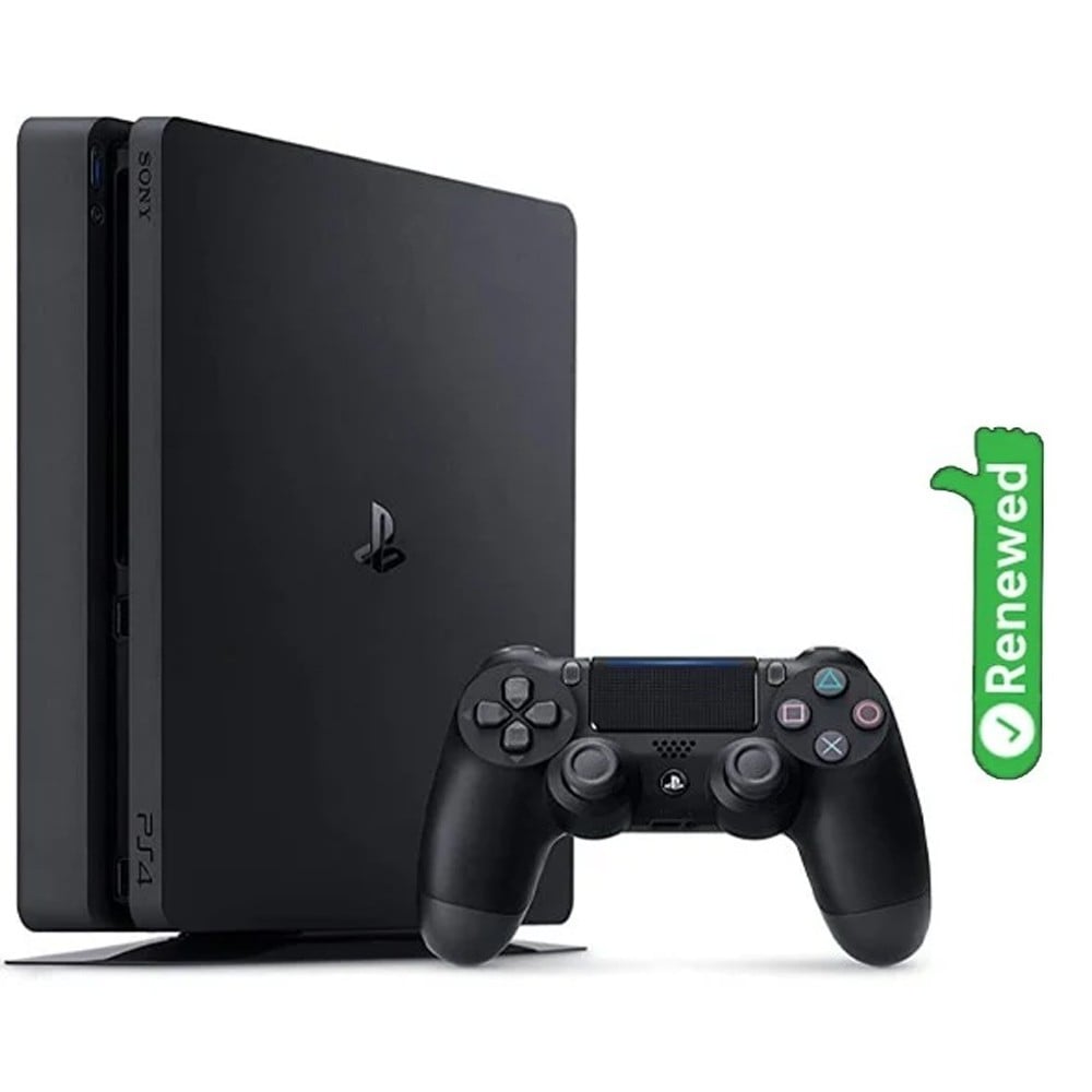Sony PlayStation 4 Slim 500GB Console WIth 1 Joystick Renewed , Black