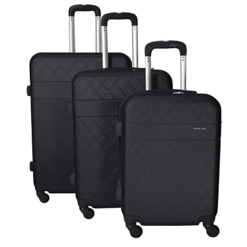 Siddique High Quality Lightweight Luggage Set of 3 Bag, Black