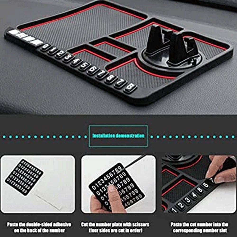  Generic 4Pcs Car Non-Slip mat Silicone Dashboard Sticky mat  Dash Lights for car Interior Dashboard pad car Carpet Black Phone Universal Auto  Accessories Telephone Storage mat : Cell Phones & Accessories