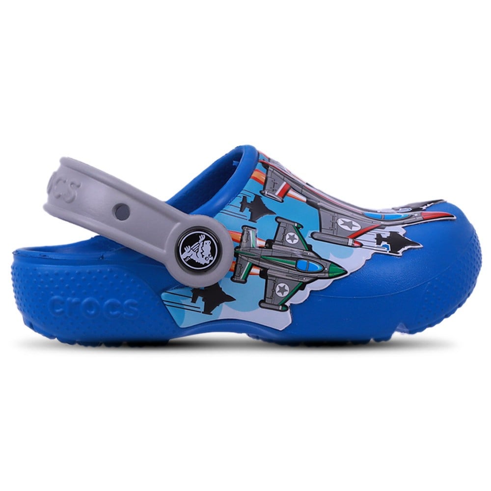 Buy Crocs Kids Clogs Sandals Crocs Fun Lab Fighter Jets Clog Blue ...