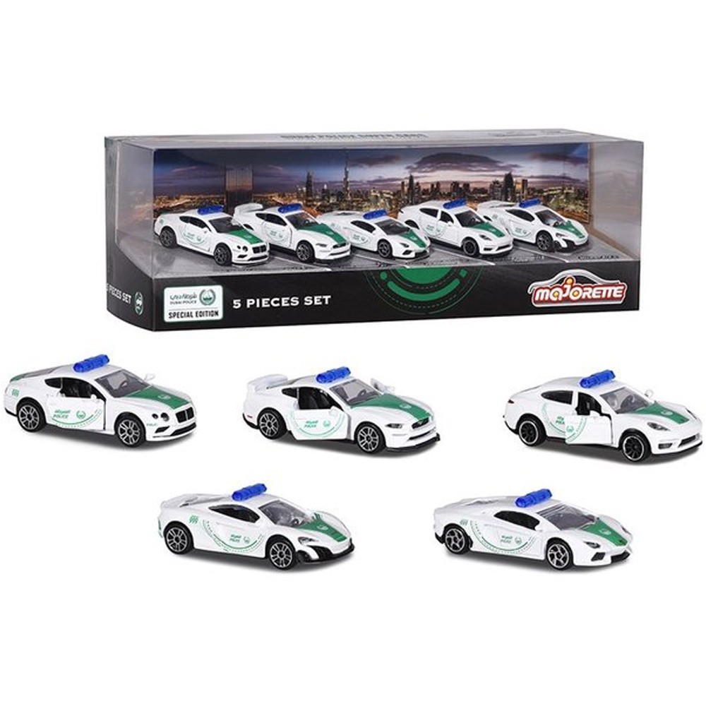 MAJORETTE Dubai police SOS set special edition car helicopter GIFT motorcycle 