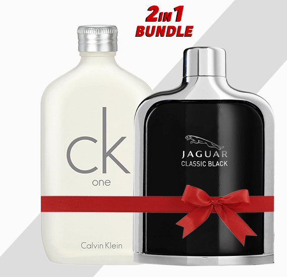 2 in 1 Bundle Offer Jaguar Classic Black Edt Perfume 100ml with Calvin Klein One Edt 100ml Perfume for Men