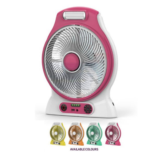 Geepas 12 Inch Rechargeable Fan with LED Light - GF9588