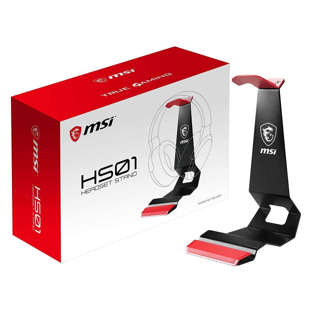 MSI HS01 HEADSET STAND Red and Black