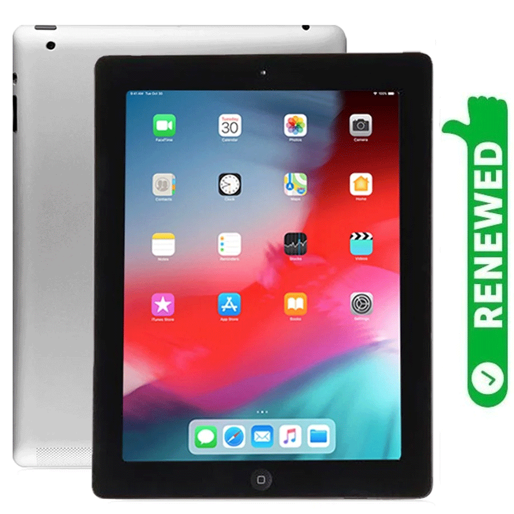 Apple iPad 4th Generation 9.7 Inch LED Display 16GB Storage Grey iOS 6 Dual Core A6X Chip with Quad Core Graphics, Renewed