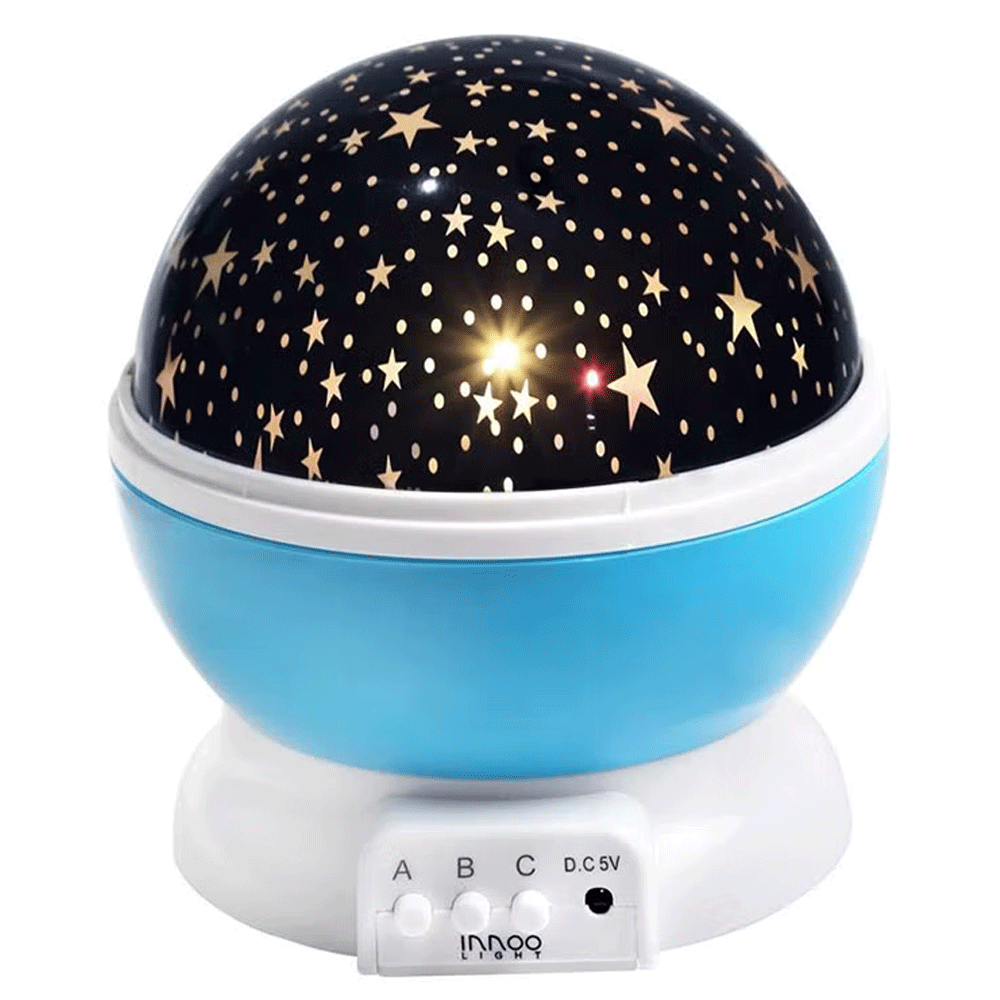 Buy Star And Moon Rotating Projector Night Lamp Blue or Black or White  13x13x14.5centimeter Online Bahrain, Manama PH1381