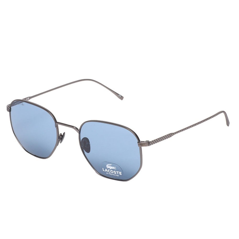Lacoste L206S 033 Hexagonal Sunglasses Men Gunmetal
