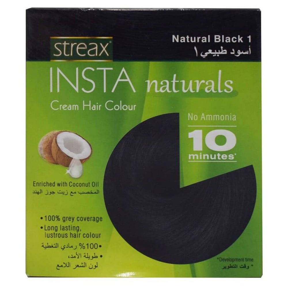 Buy Streax Insta Cream Hair Colour Natural Black 15ml Online Qatar, Doha |   | OY4957