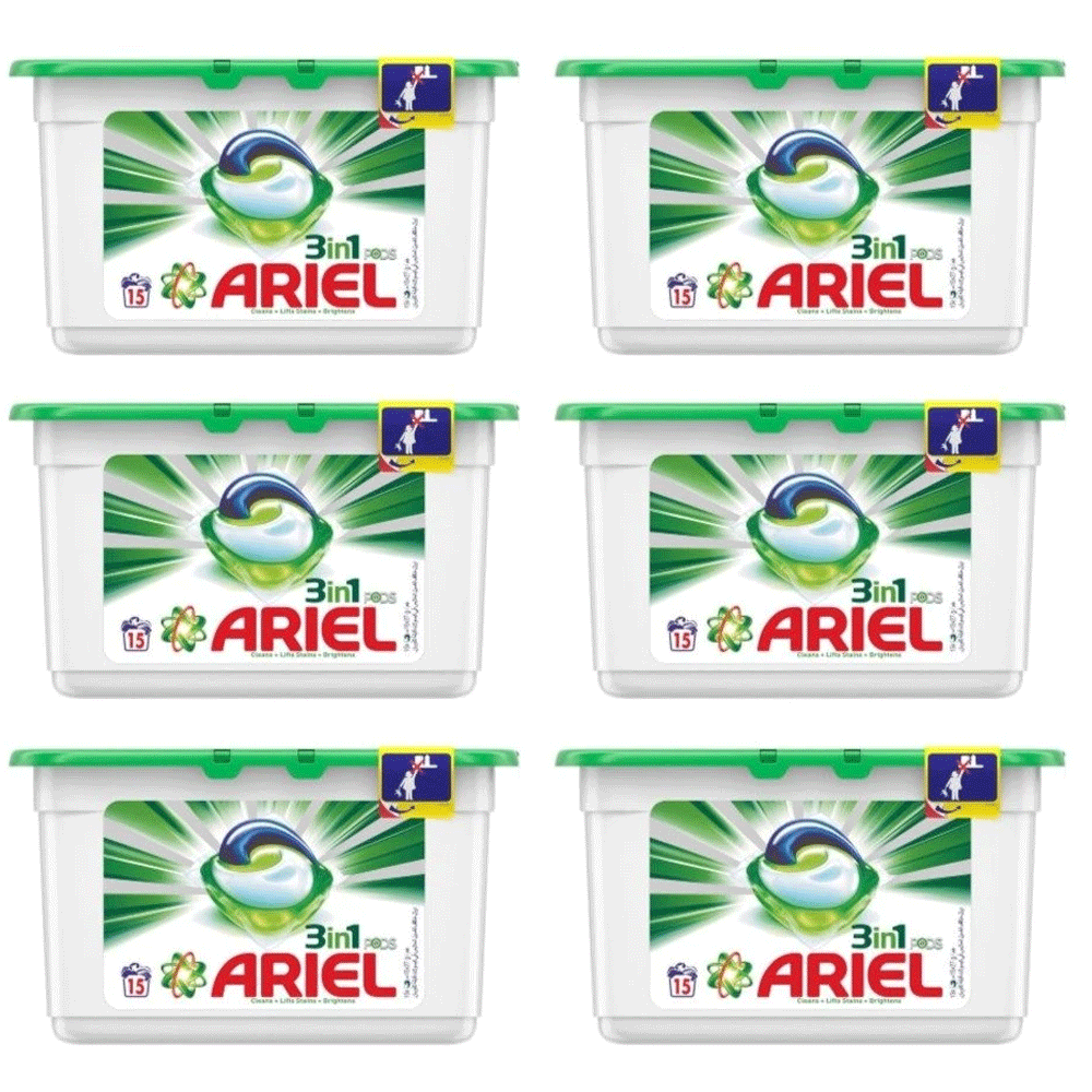 Buy Ariel 3-In-1 Pods Liquid Capsules Original 15 Count Online in UAE