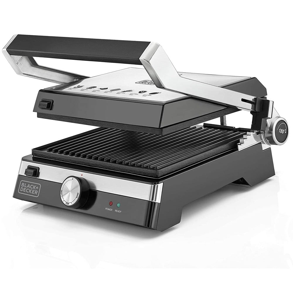 Black and Decker CG2000-B5 2000W Family Health Grill, Black And Silver