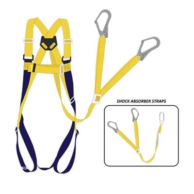 Tuf-Fix HARSH094 Safety Harness Heavy Duty Brass Carbiner With Shock Absorber
