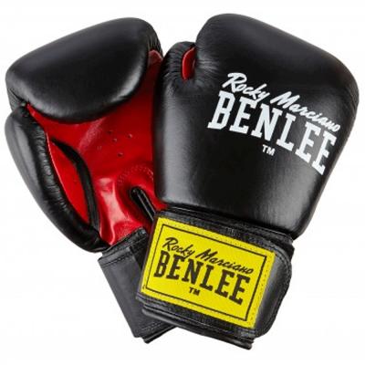 Benlee Leather Boxing Gloves 14OZ Fighter Black and Red, 20020235-101
