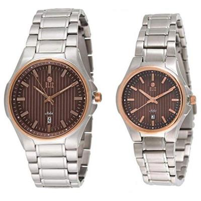Eliz Pair Stainless Steel Analog Wrist Watch,  ELIZ 8127-SROPair