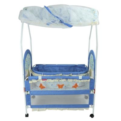 Baby Plus BP8299-Blue/Print Baby Bed, Blue