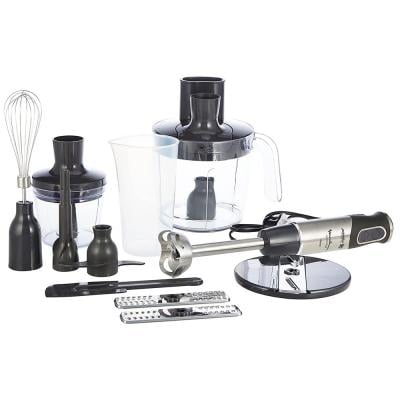 Moulinex DD65J827 Quick Chef Hand Blender 20Sp Food Processor and Chopper Silver and Black 